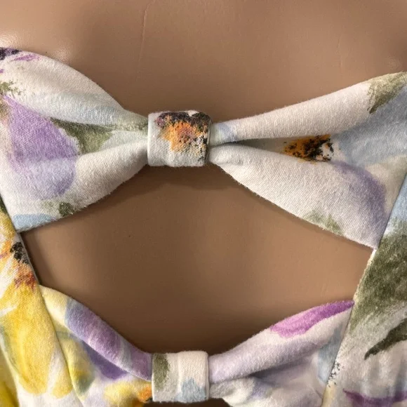 Vintage 1980’s Floral cotton Midi Dress Fit & Flare Handmade Roses Cottagecore - Picture 10 of 10